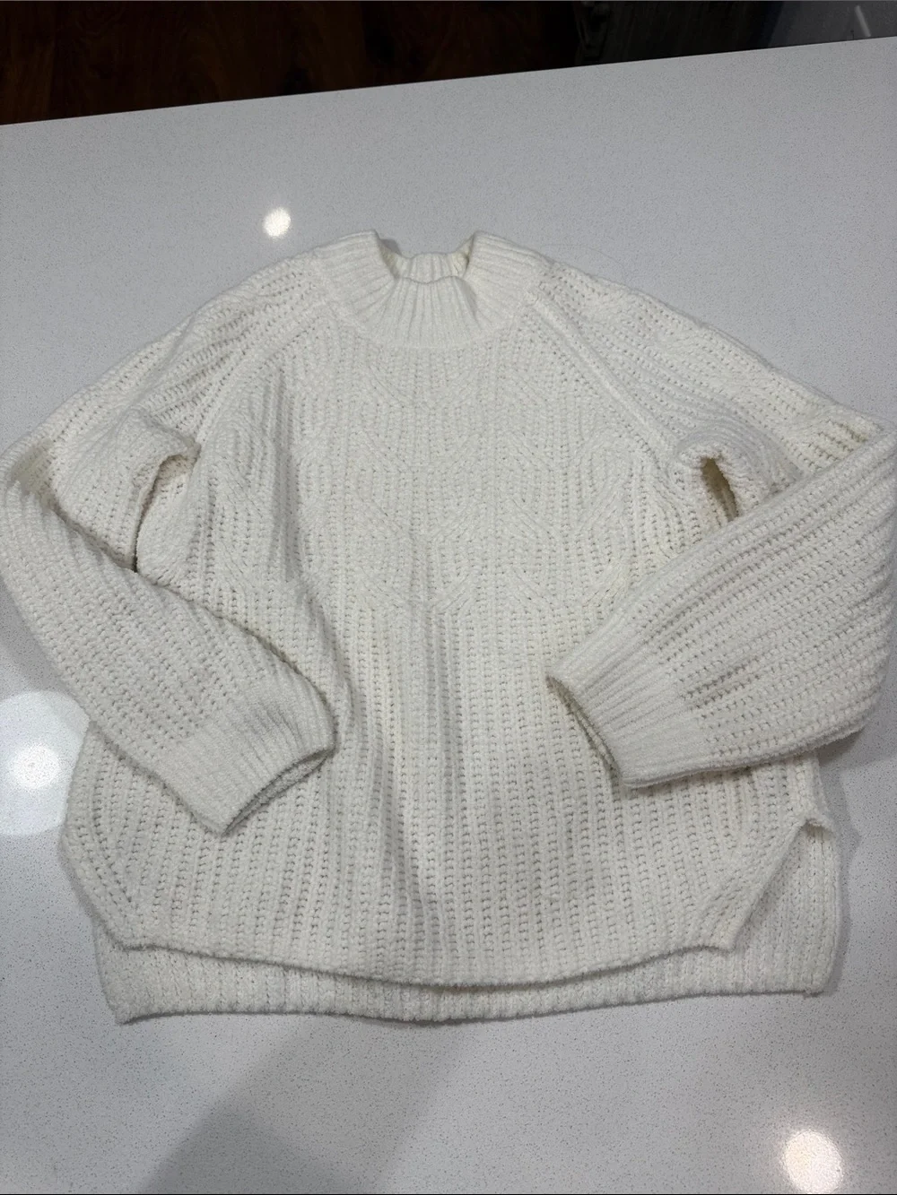 Old Navy Cream Cable Turtleneck Sweater